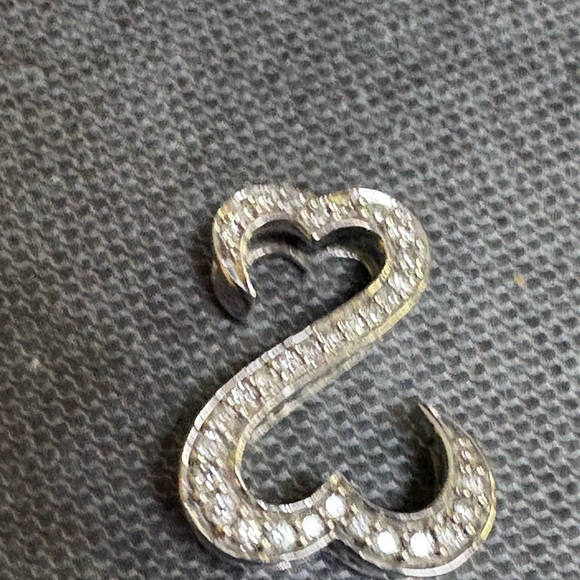 Jane Seymour’s Open heart pendant 14kt white gold diamond - Picture 1 of 6